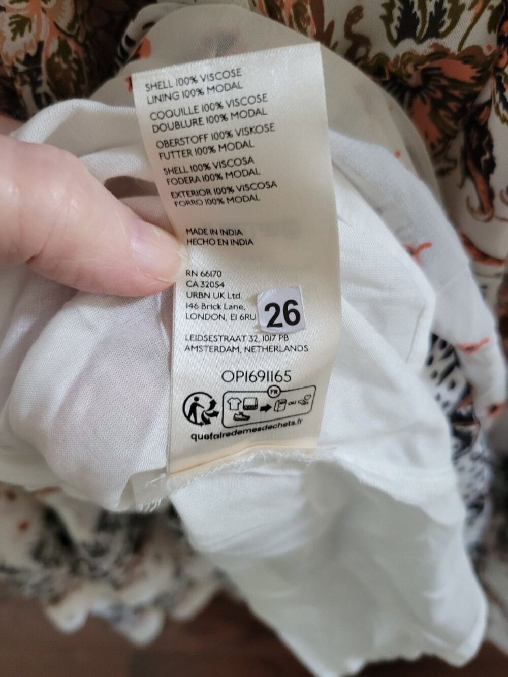 Anthropologie Paisley Floral Maxi Dress Plus size 1X Beige boho Cottagecore - Picture 8 of 8